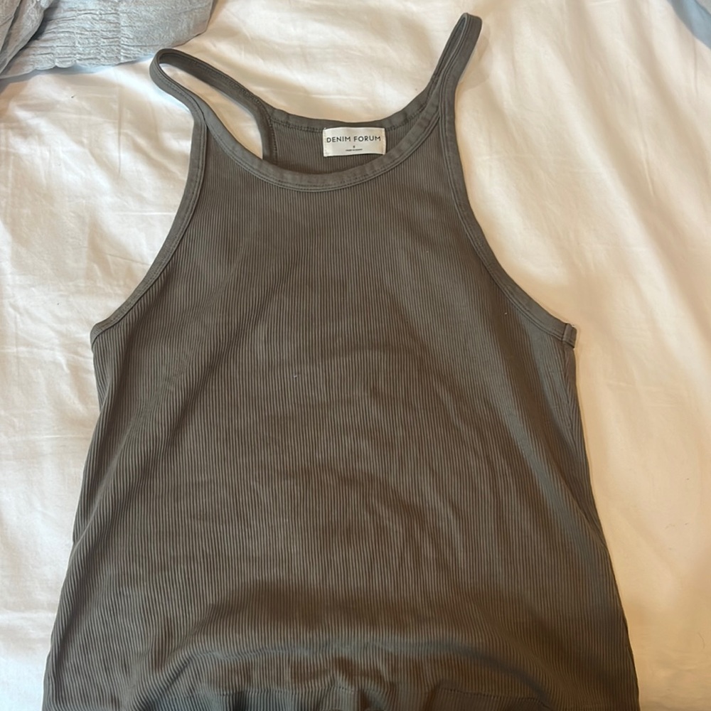 Denim Forum Green Tank Size Small